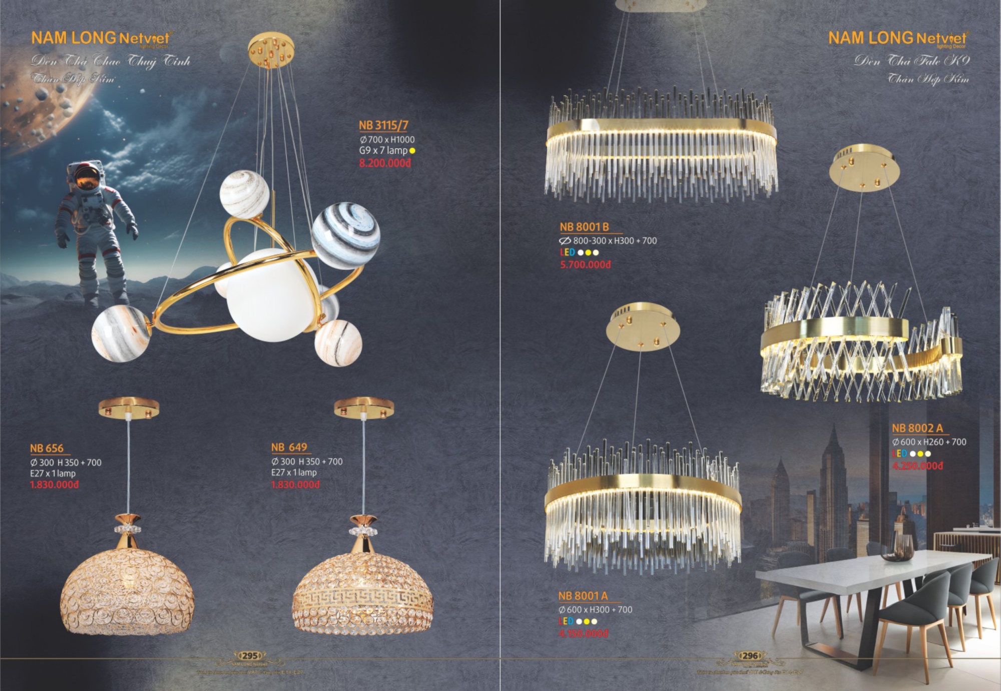 Bảng giá đèn trang trí Nam Long